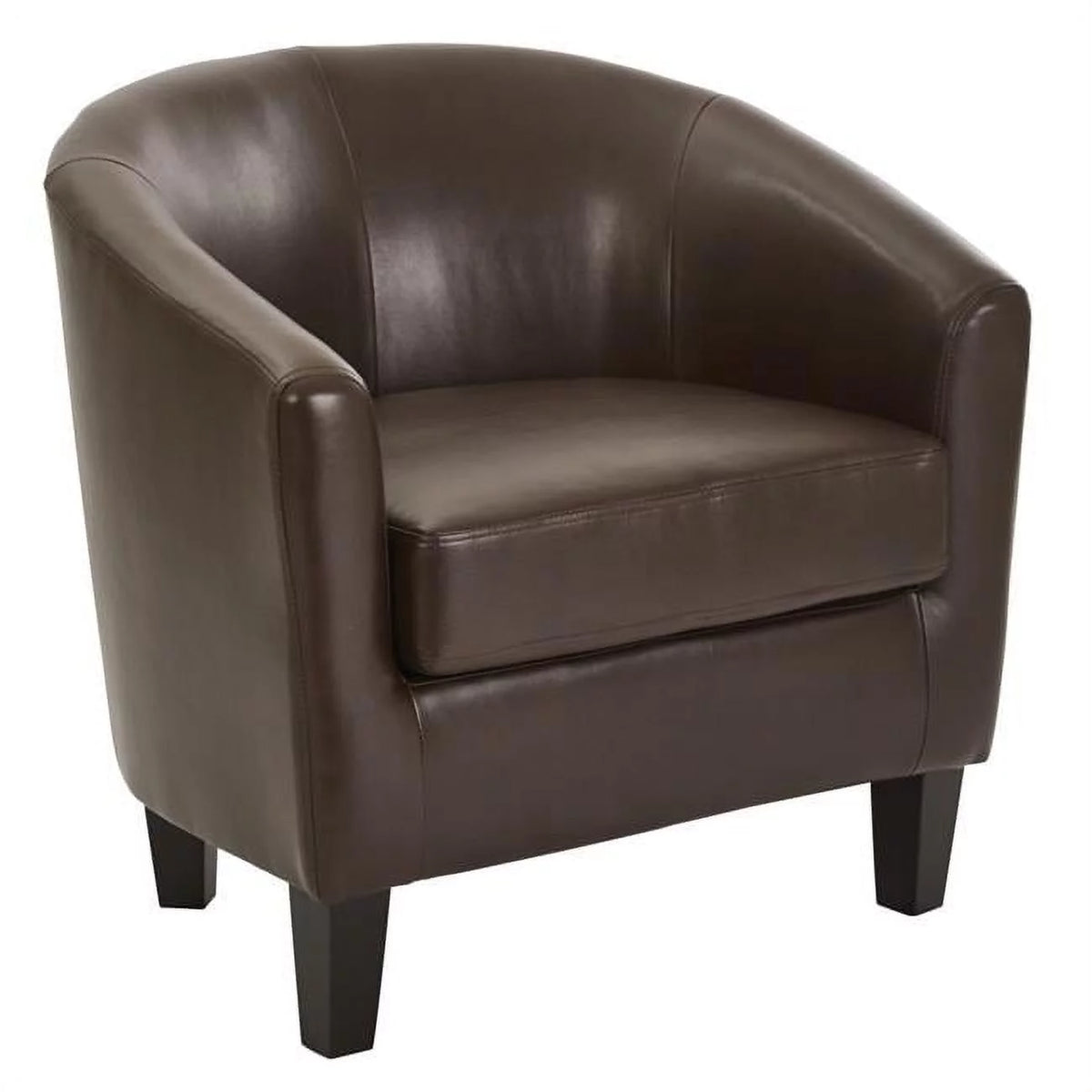 Cocoa Faux Leather Club Chair C189