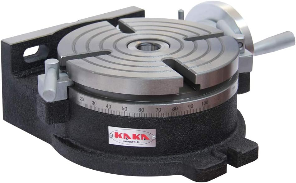 8" Rotary Table Vertical & Horizontal MT3 Center Sleeve 4 Slot Precision Milling Table H31038