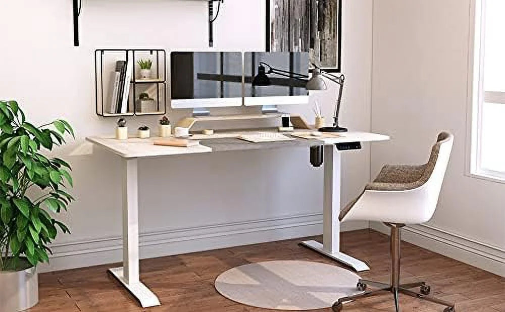 Electric Height Adjustable Standing Desk 55 x 28 Inches with Memory Settings F1755