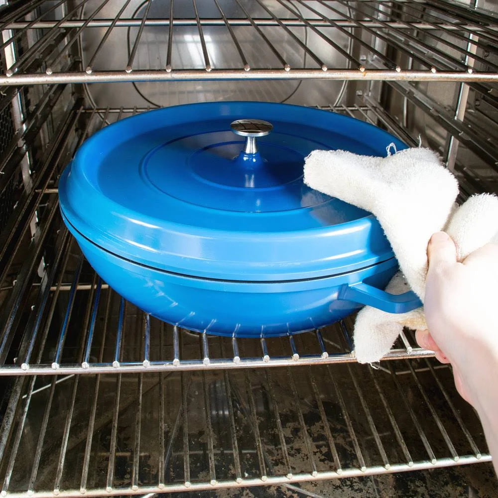 4.5 Quart Blue Cast Aluminum Braiser Pan W479637