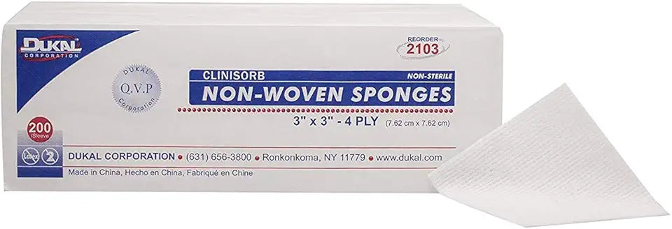 Non Woven 4-Ply Non Sterile Sponge, Pack of 4000 C743599