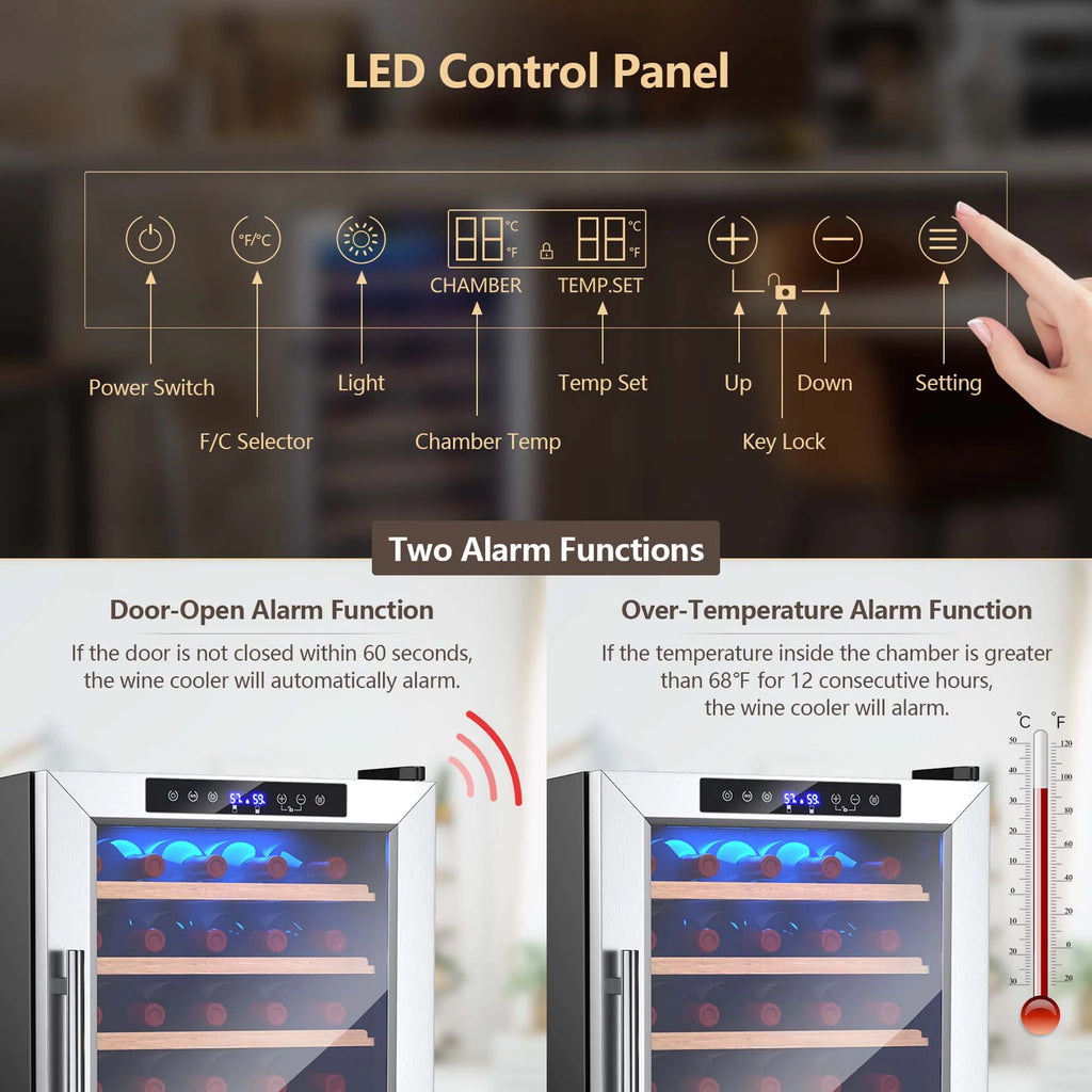 20 Inch Cooler Refrigerator with Tempered Glass Door G257