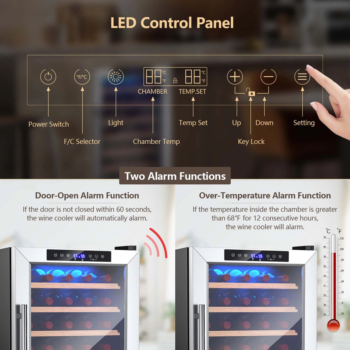 20 Inch Cooler Refrigerator with Tempered Glass Door G257