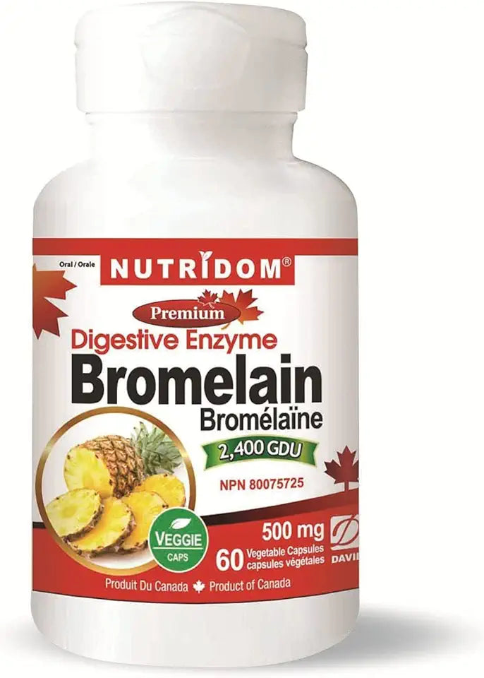 Pineapple Bromelain Digestive Enzyme 2400 GDU 500mg Vegan 60 Count L903