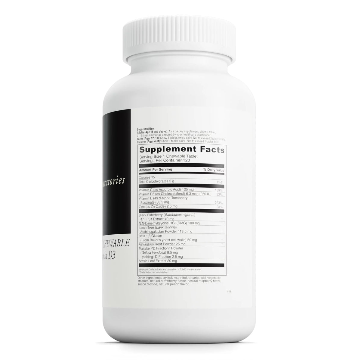 Chewable with Elderberry & Vitamin D3, 120 Chewable Tablets S9149
