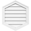 36x22W x 42x22H Vertical Peaked Surface Mount PVC Gable Vent E983810