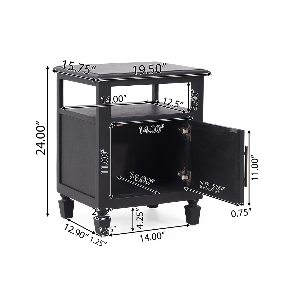 Acacia Wood and Cane Nightstand Z657795