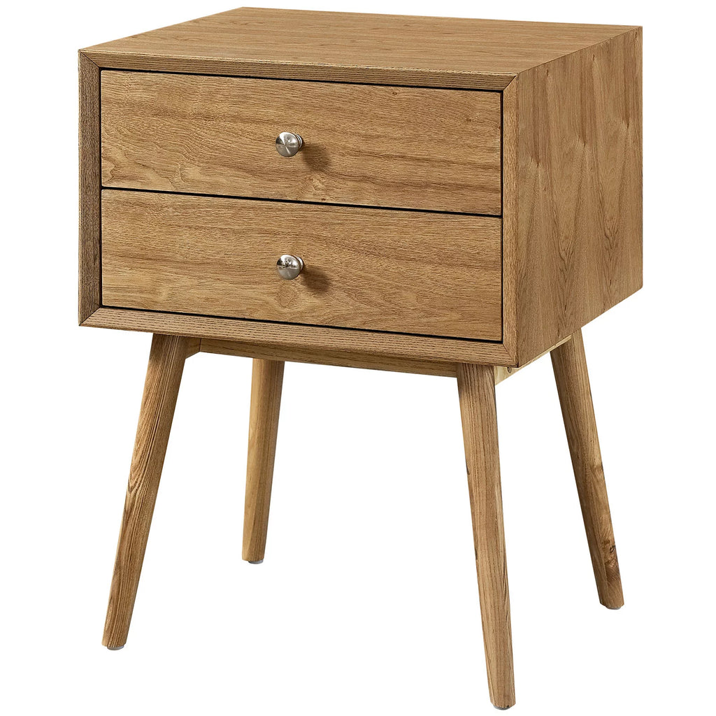 Brown Wood Nightstand Side End Table U425