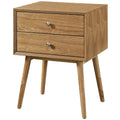 Brown Wood Nightstand Side End Table U425