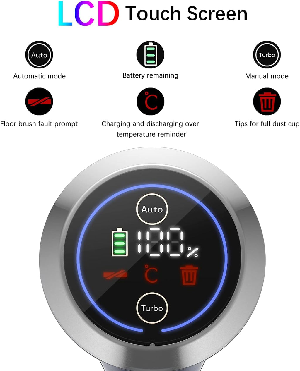 Cordless Vacuum Cleaner with LED Touch Screen Z49494