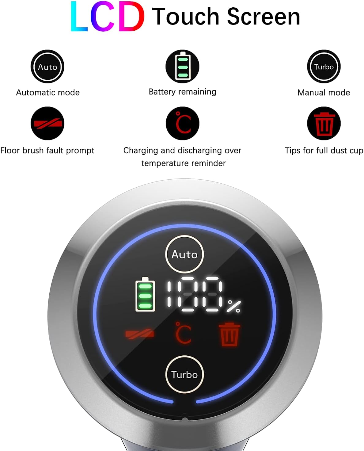Cordless Vacuum Cleaner with LED Touch Screen Z49494