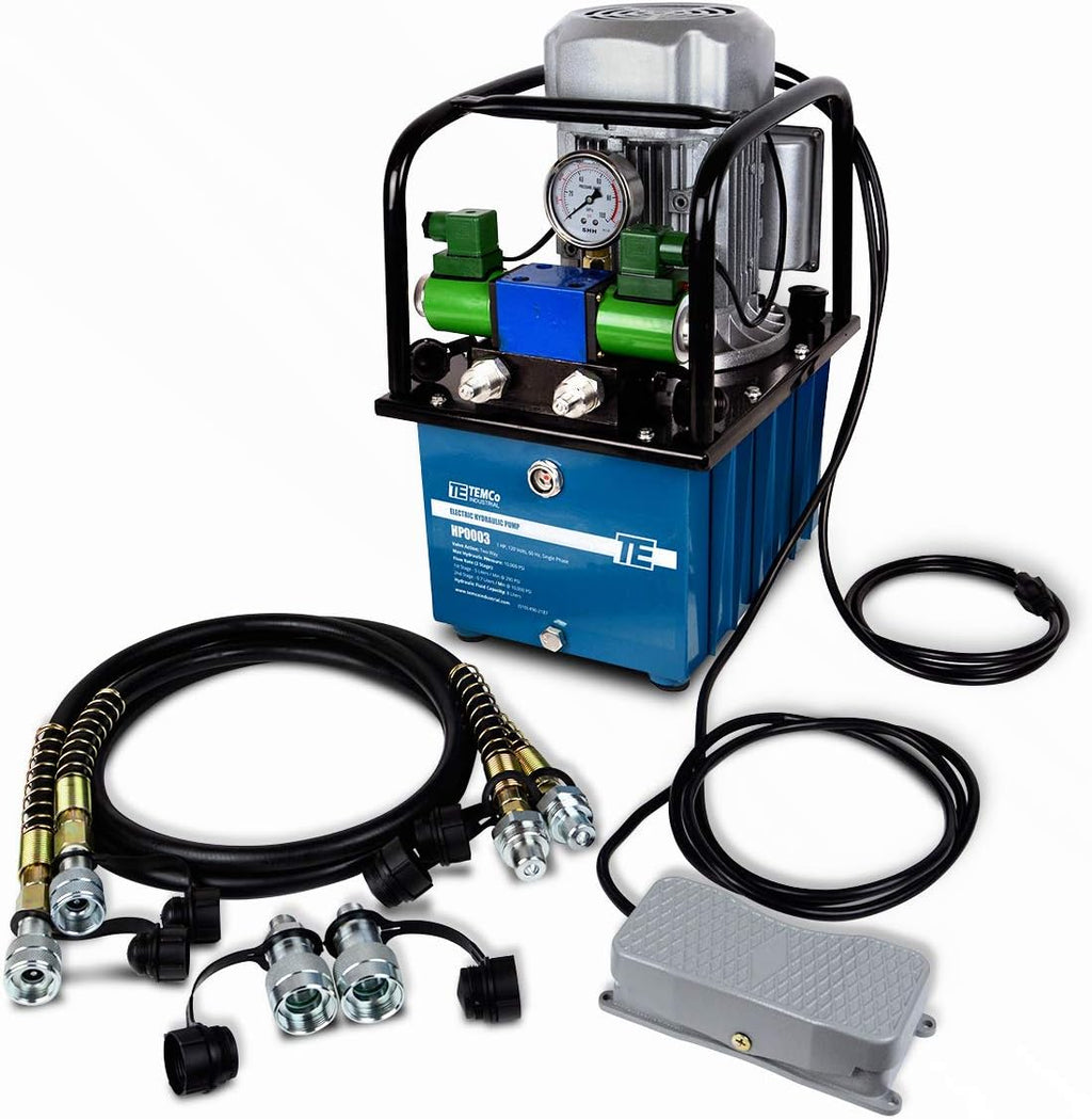 Manual Hand Hydraulic Power Pack Pump 2 Stage, Double Acting 10k psi 183 Cubic in Capacity Y841