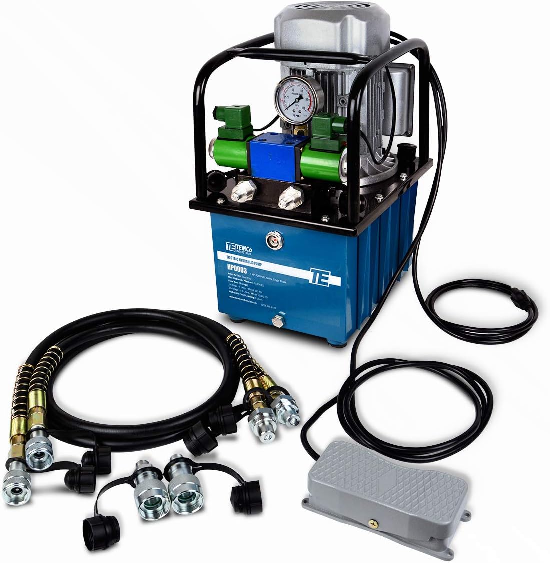 Manual Hand Hydraulic Power Pack Pump 2 Stage, Double Acting 10k psi 183 Cubic in Capacity Y841