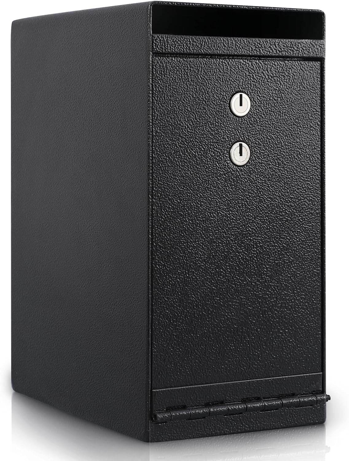 Dual Key Lock Anti-theft Drop Slot Steel Safe Matte Black F5185