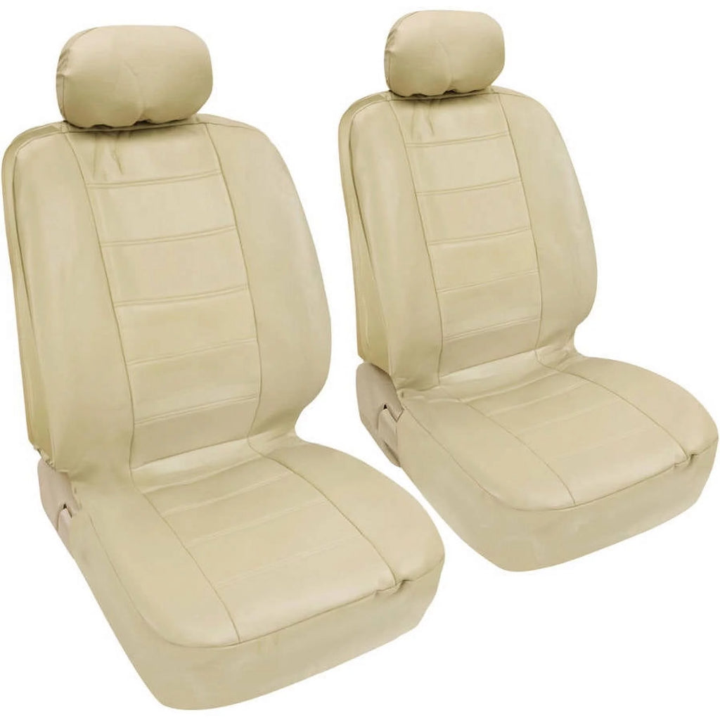 Black Beige Gray 3 Rows PU Leather Seat Covers Q143494