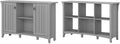 Cape Cod Gray Storage Cabinet with Doors & 6 Cube Organizer B51611