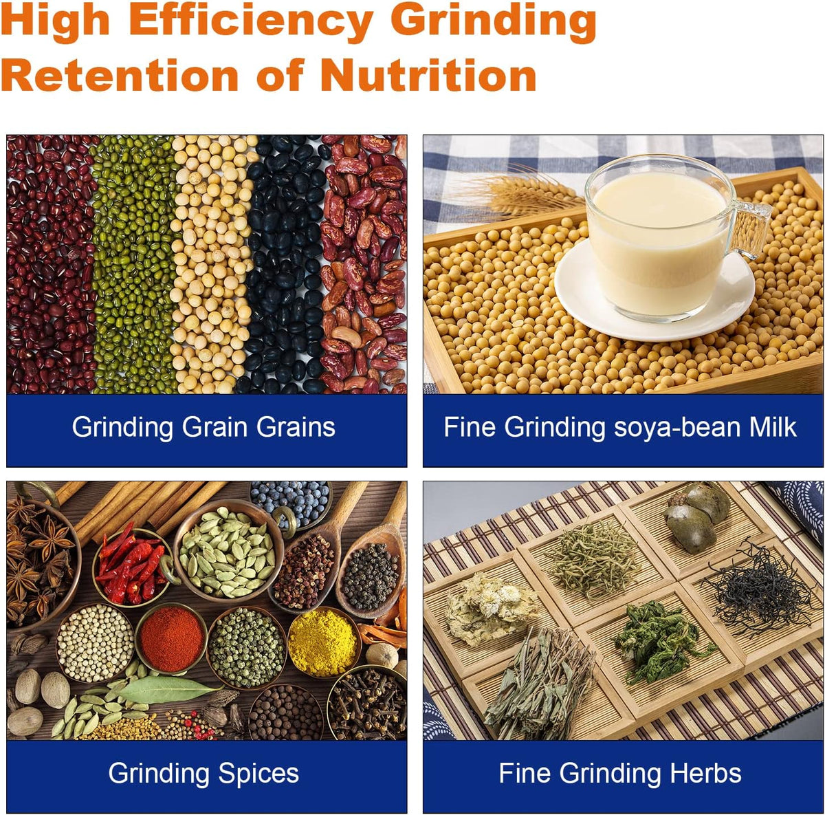 110V 3000W Electric Grain Mill Corn Grinder S839385