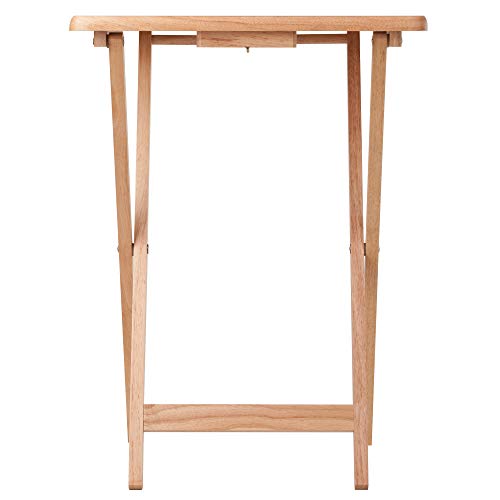 Set of 2 Foldable Snack Tables, 26", Natural B610