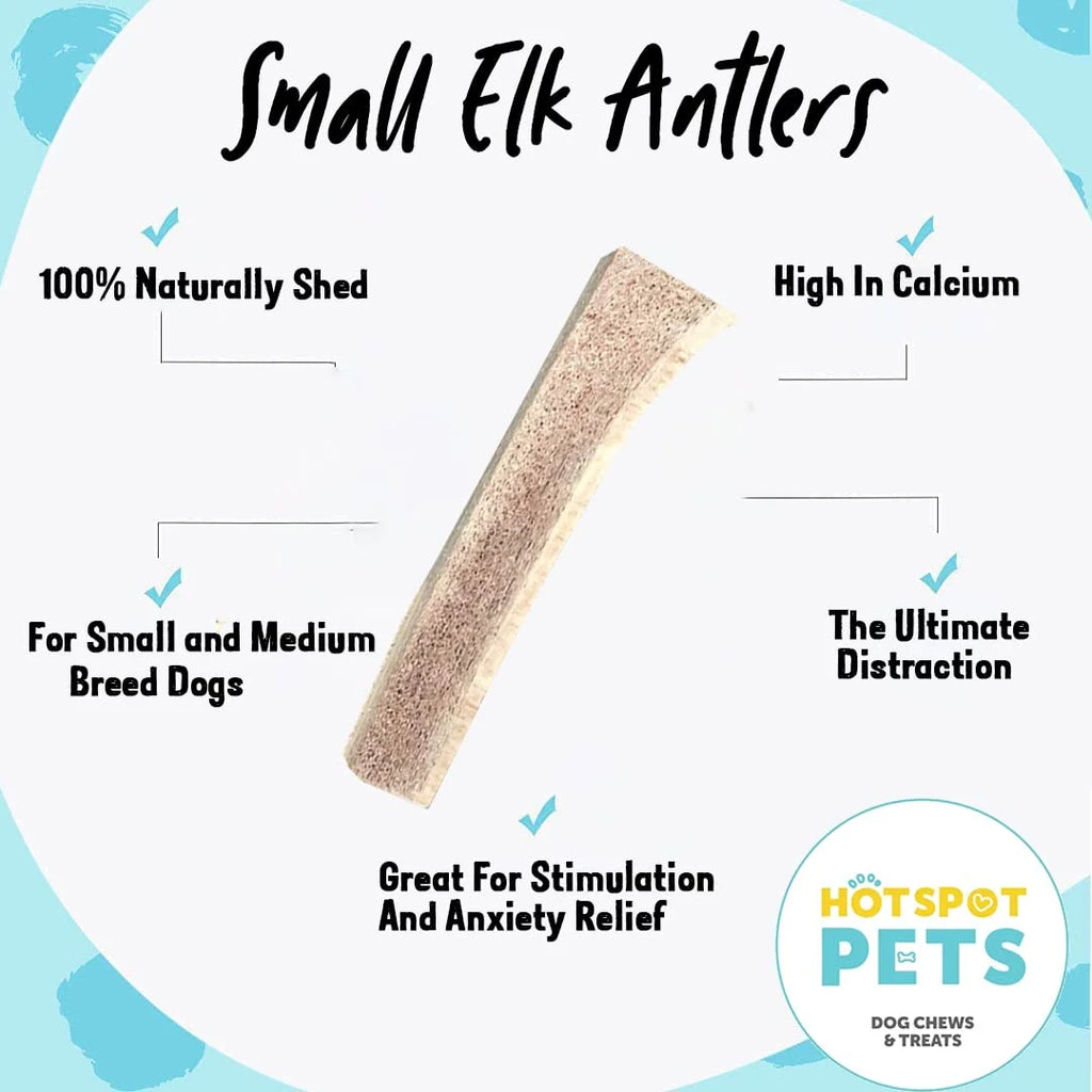 Small Split Elk Antler Dog Chews 3 Pack N528