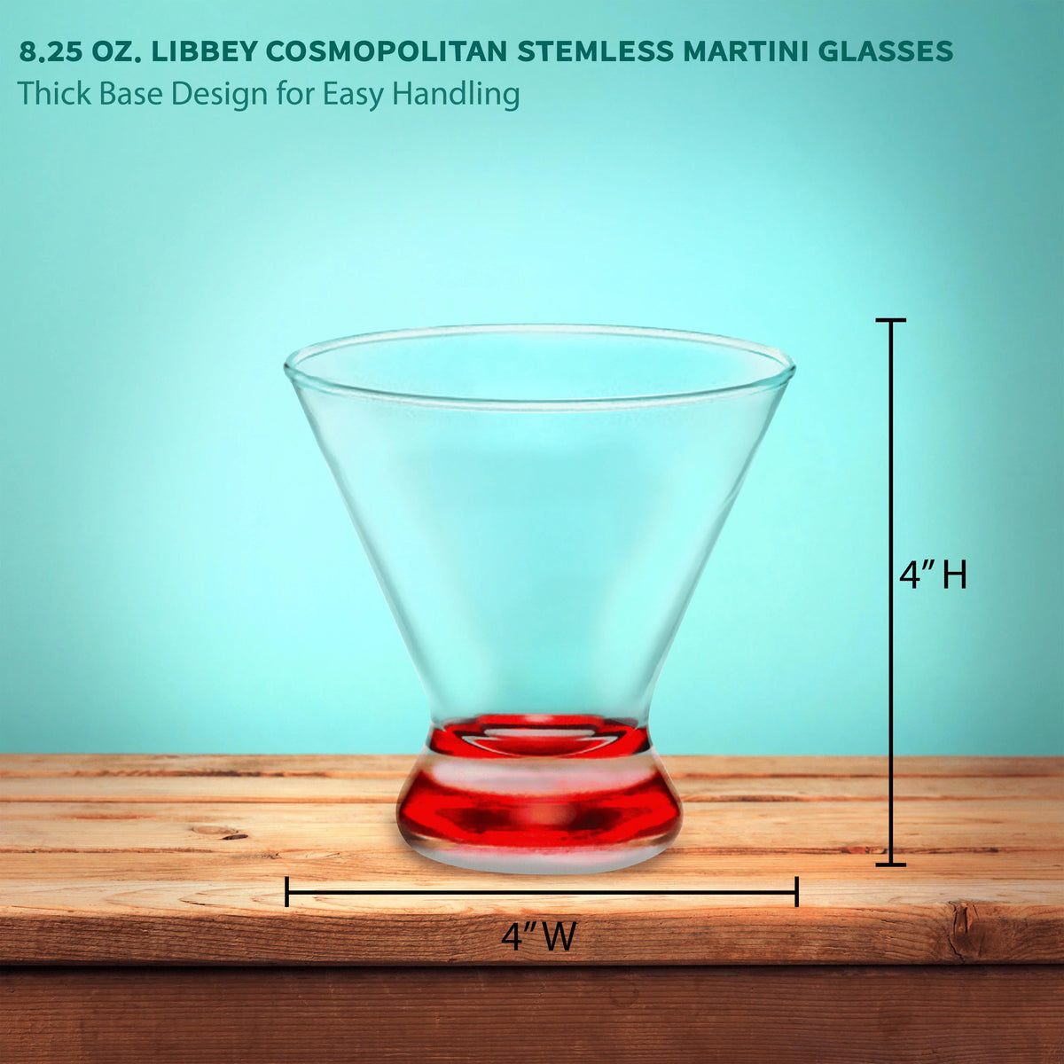 Martini Glasses 8.25 oz Set of 10 Red N433197