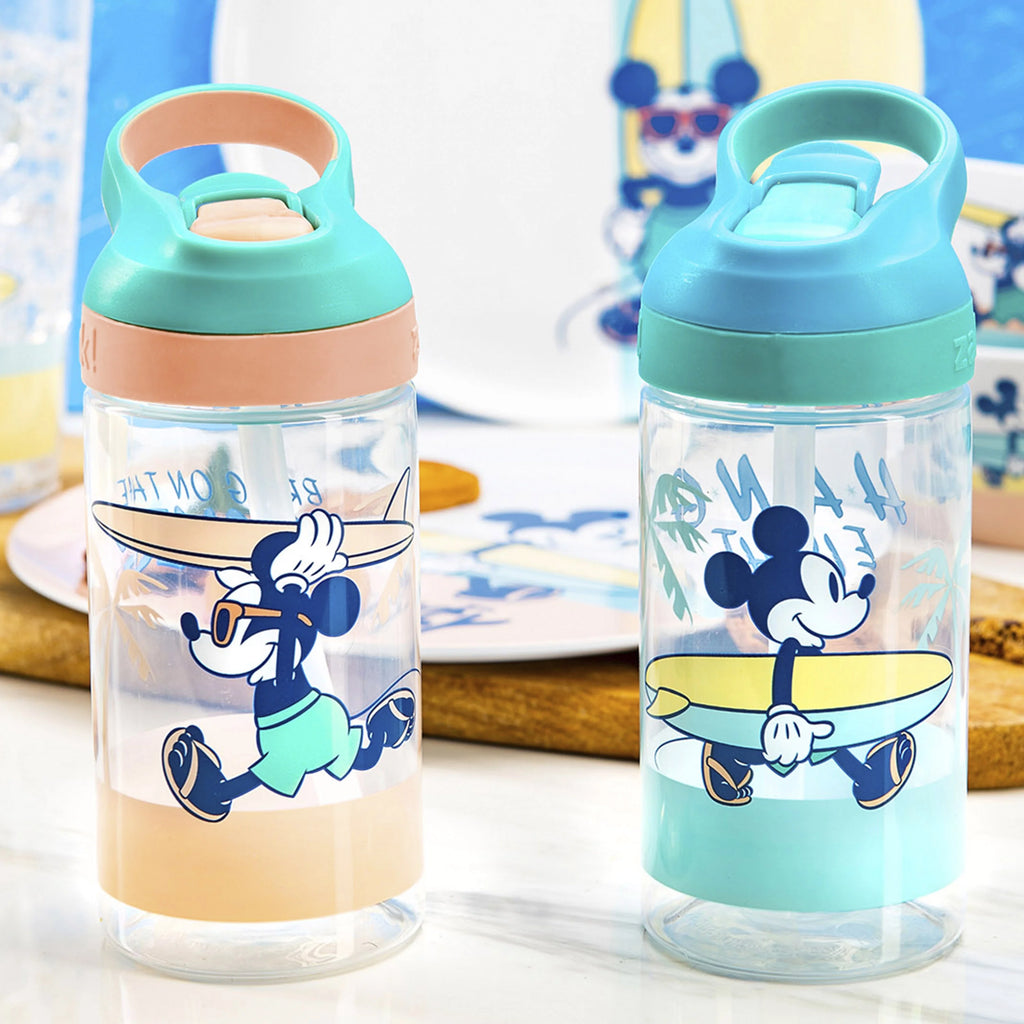16 oz Kids Water Bottle with Flip Straw and Carry Handle E47184