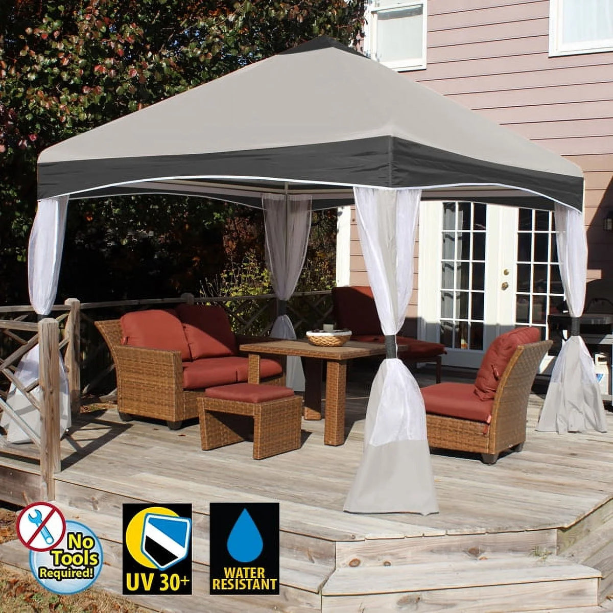 Stone Garden 4-Leg Gazebo J10378