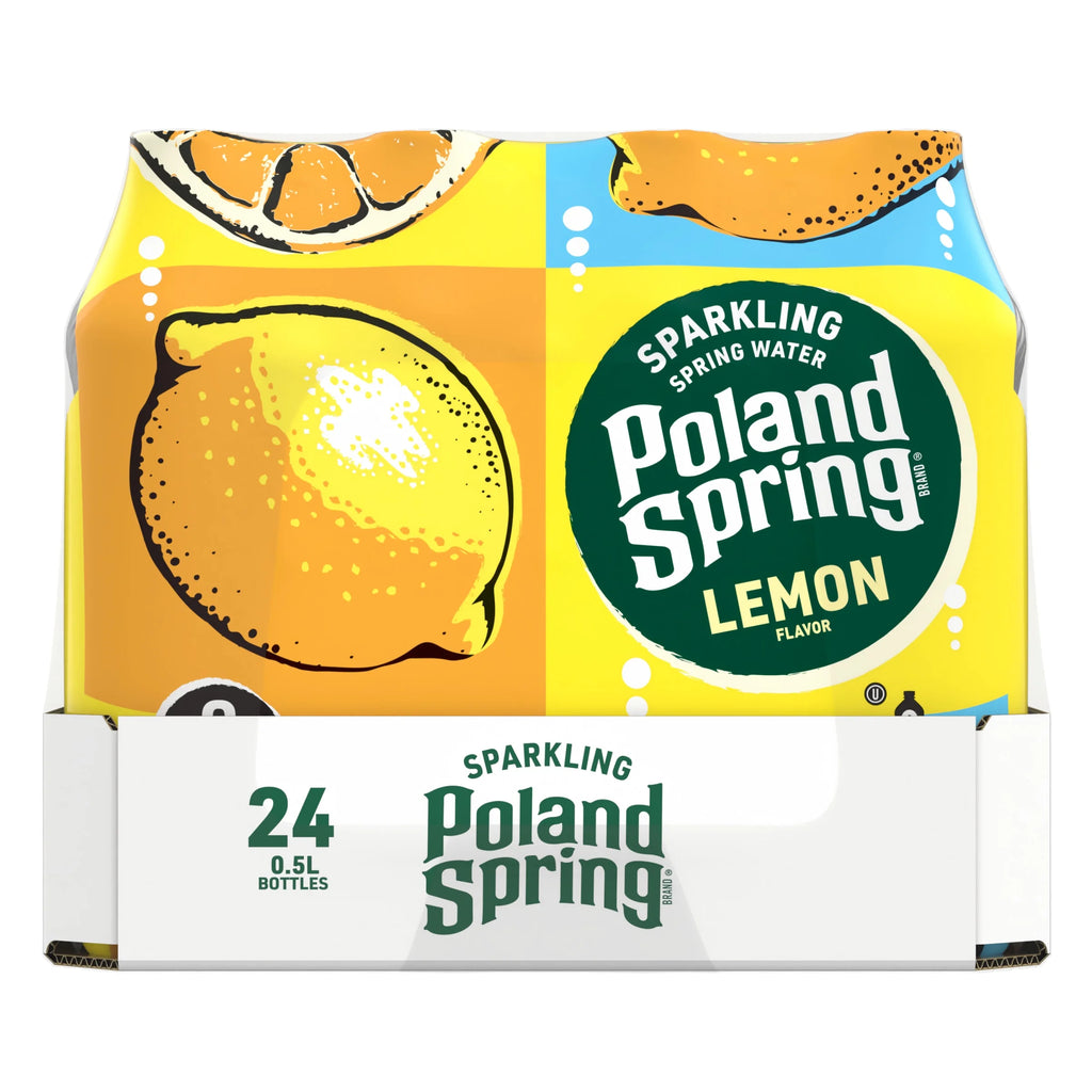 Sparkling Water, Lively Lemon, 16.9 oz Bottles (24 Count) O9293
