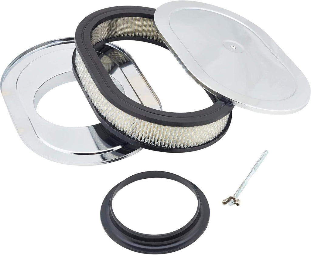 Oval 12 Inch Chrome Air Cleaner Pack of 2 P402