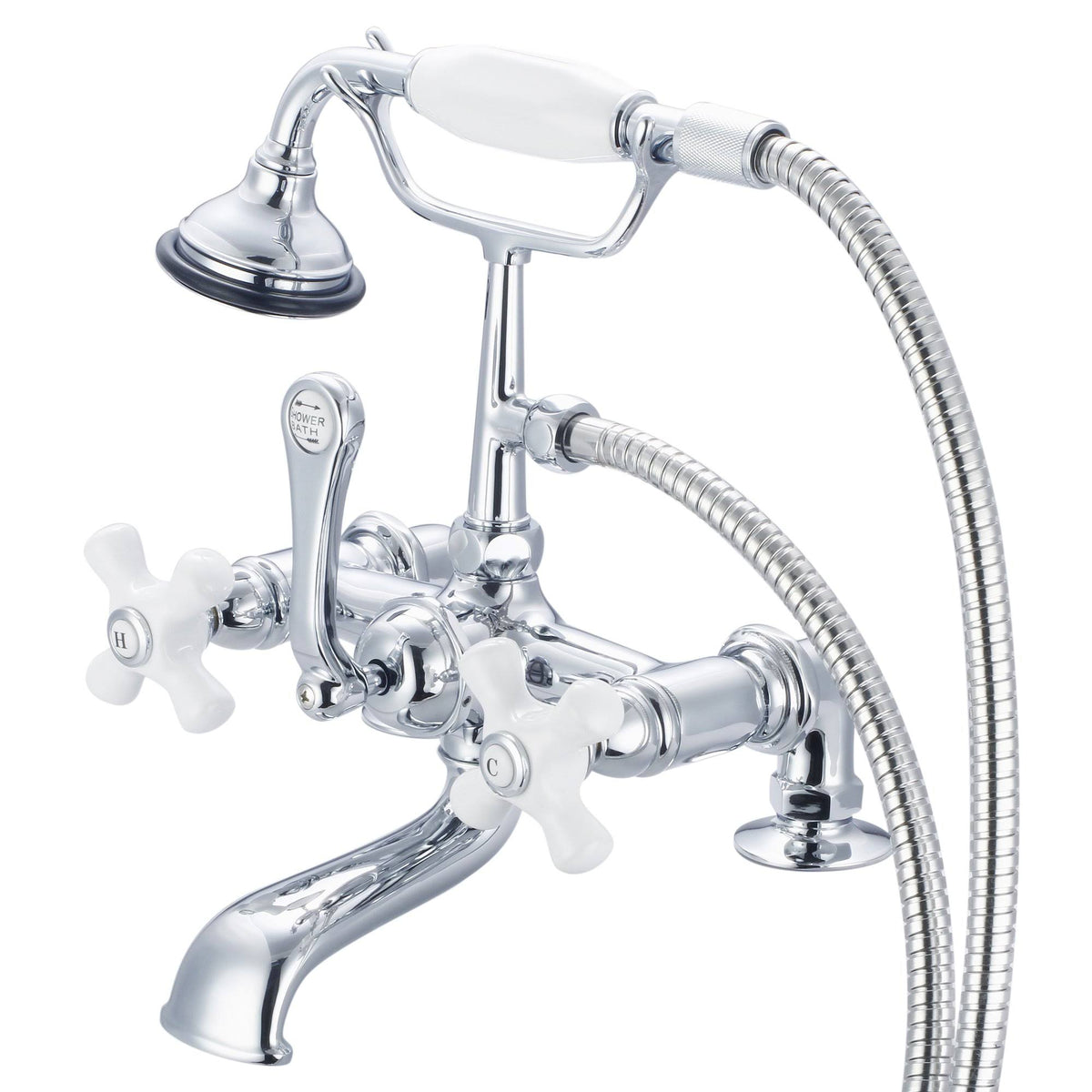 Vintage Classic 7-Inch Spread Deck Mount Tub Faucet with Handheld Shower F779