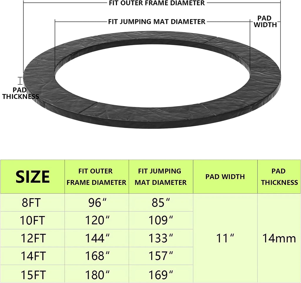 12FT Round Trampoline Replacement Safety Pad L860