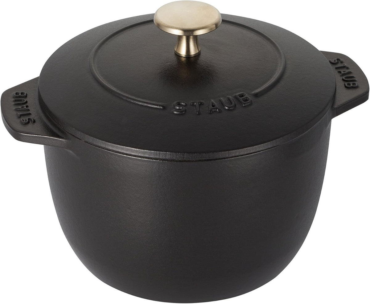 Matte Black Cast Iron Petite French Oven W358