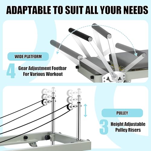 78" Foldable Pilates Reformer Machine with Dual Resistance Springs and Cords P3687