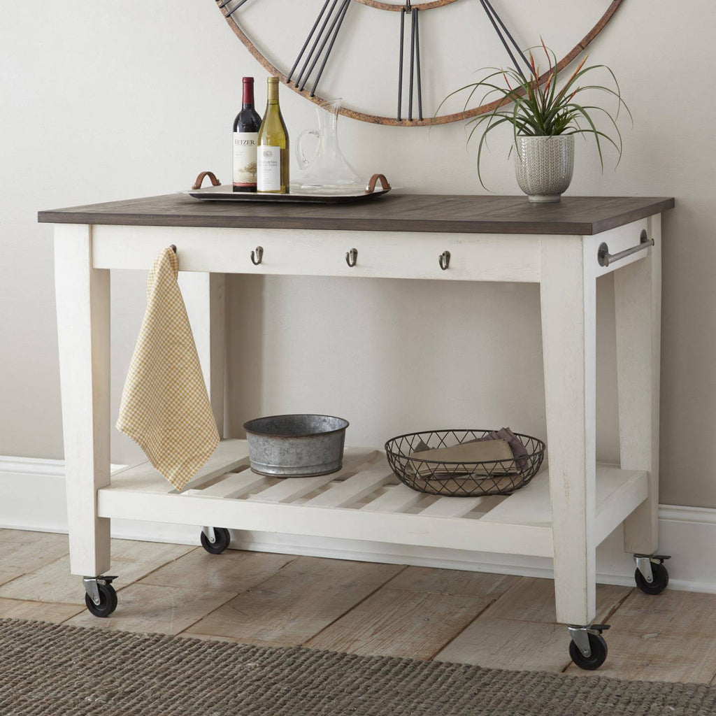 White Kitchen Cart S243018