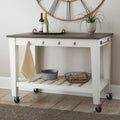 White Kitchen Cart S243018