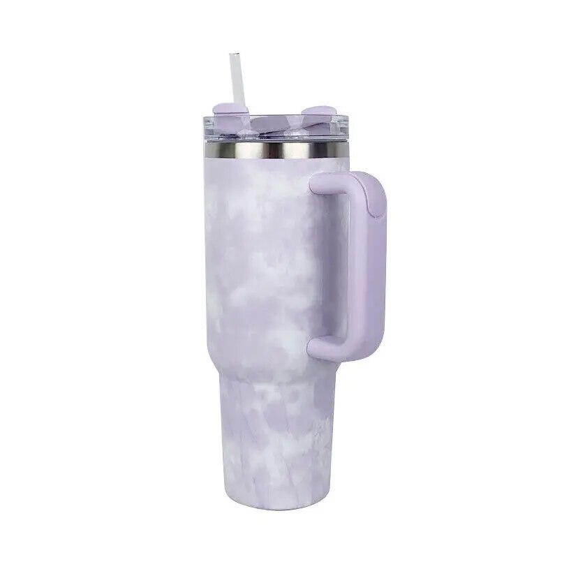 Purple 40 Oz Stainless Steel Thermal Tumbler with Handle G641172