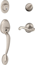 Front Entry Handleset with Deadbolt, Satin Nickel H559