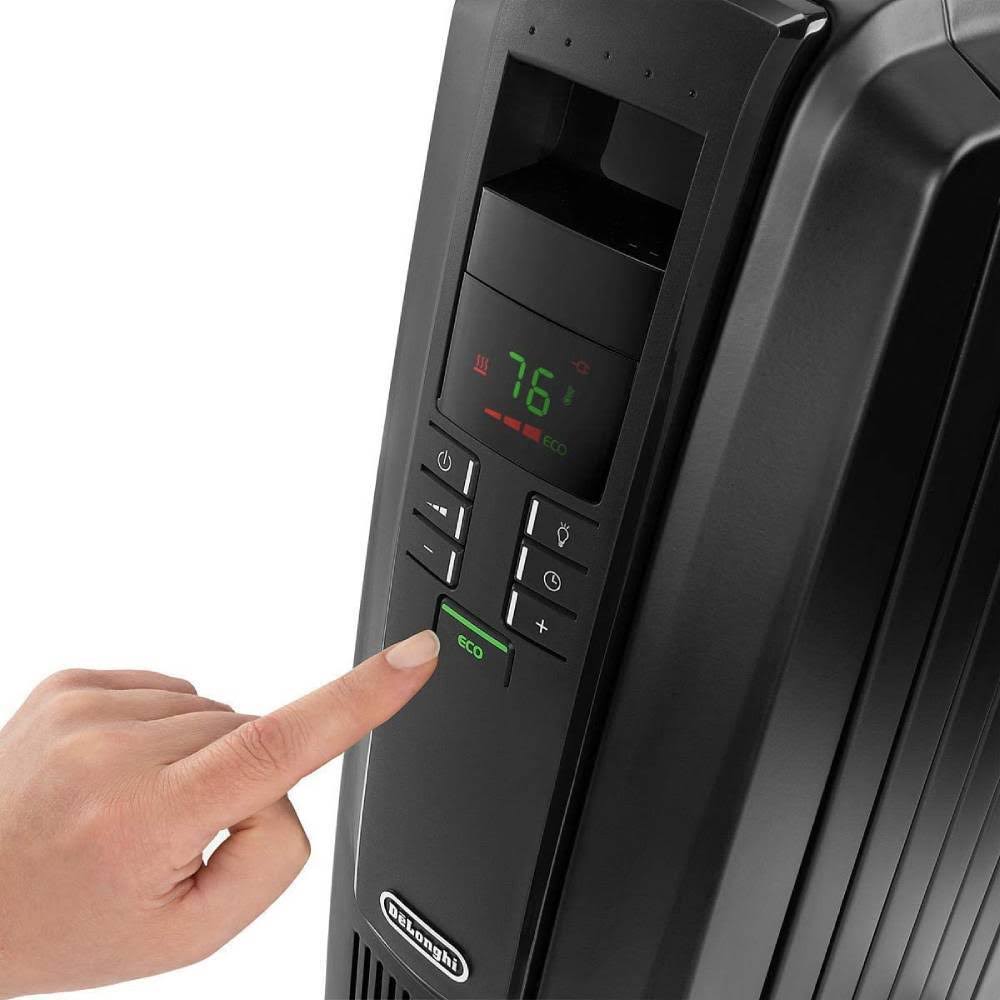 Oil-Filled Radiator Space Heater, Quiet 1500W, Adjustable Thermostat, 3 Heat Settings, Timer Z172