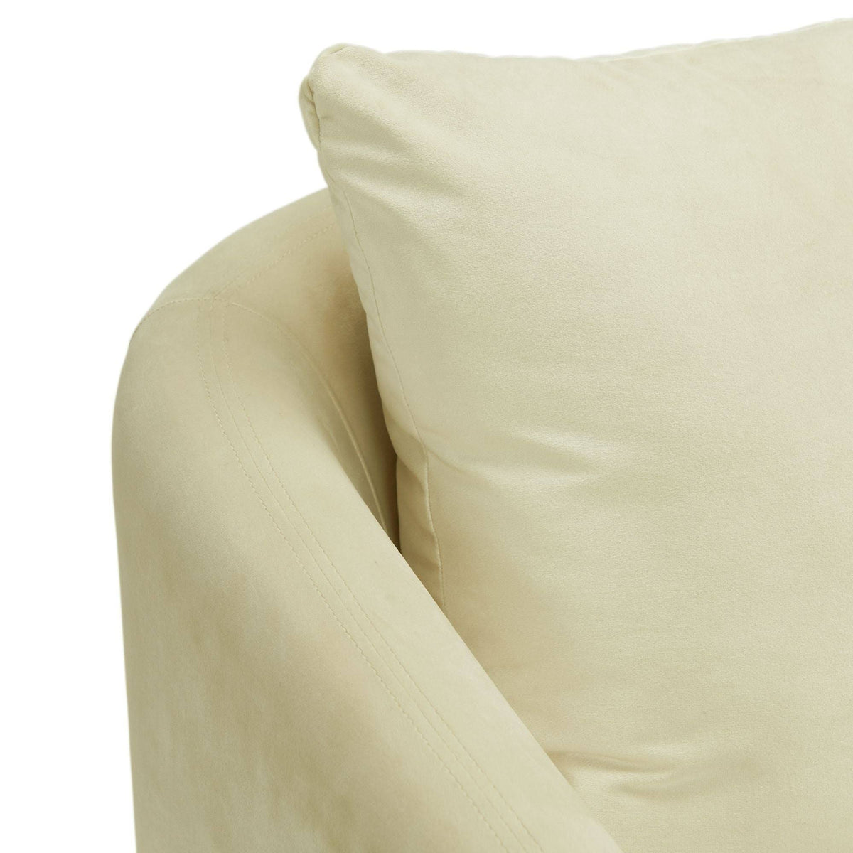 Cream Accent Chair with Gold Legs O662521