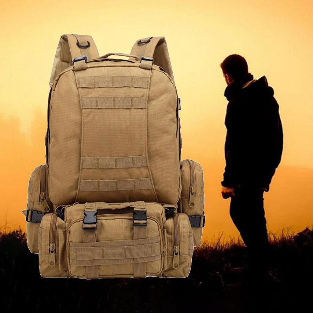 Khaki 55L Travel Backpack U681221