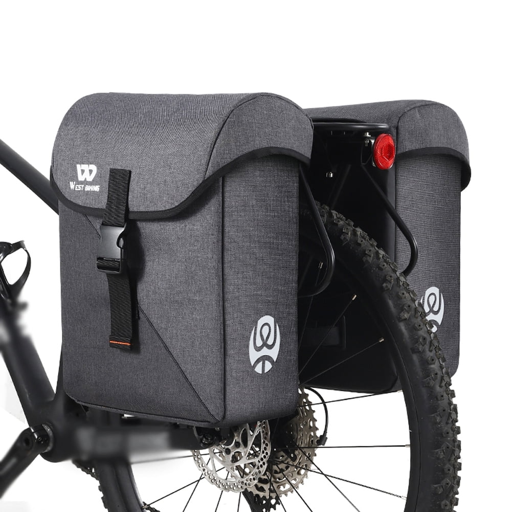 35L Bike Double Bag Rear Seats Luggage Carrier Trunk Bag J45836