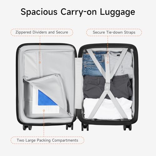 20 Inch Expandable Softside Suitcase with USB Port & TSA Lock Y393963