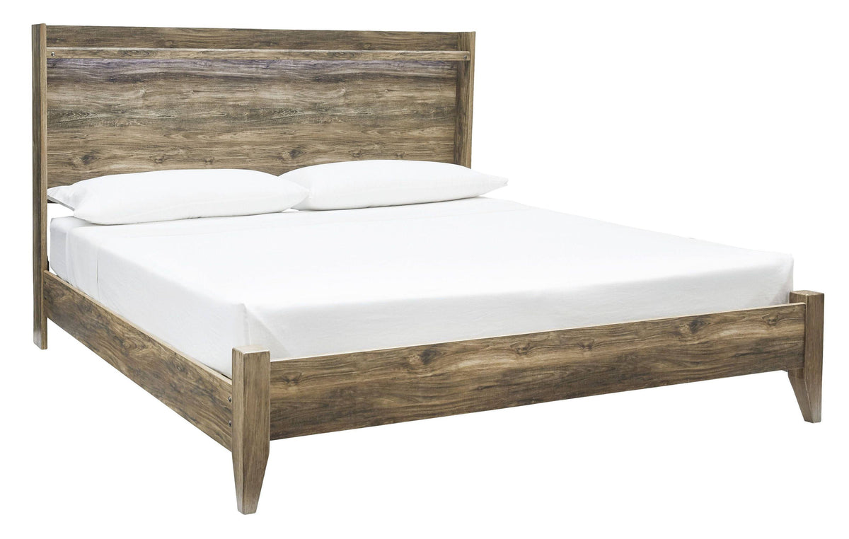 Brown King Panel Bed T10280