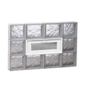 Wavy Pattern Frameless Replacement Glass Block Window 28-in x 18-in M513534