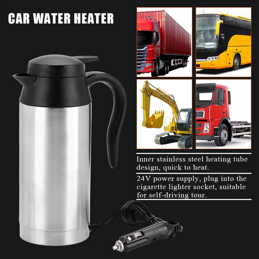 Portable 750ml 24V Car Kettle Water Heater Bottle Y4769