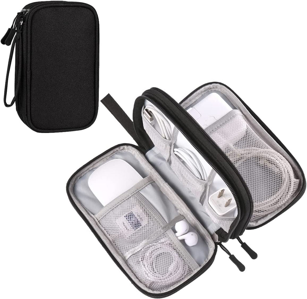 Compact Light Grey Travel Electronics Organizer Bag G612613