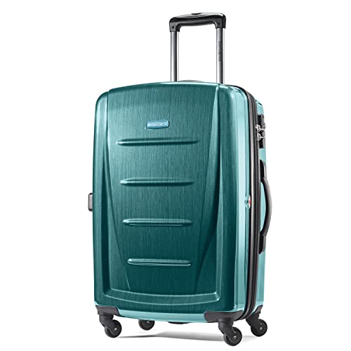 Brushed Anthracite Hardside Expandable Luggage with Spinner Wheels, Checked-Large 28-Inch U460009