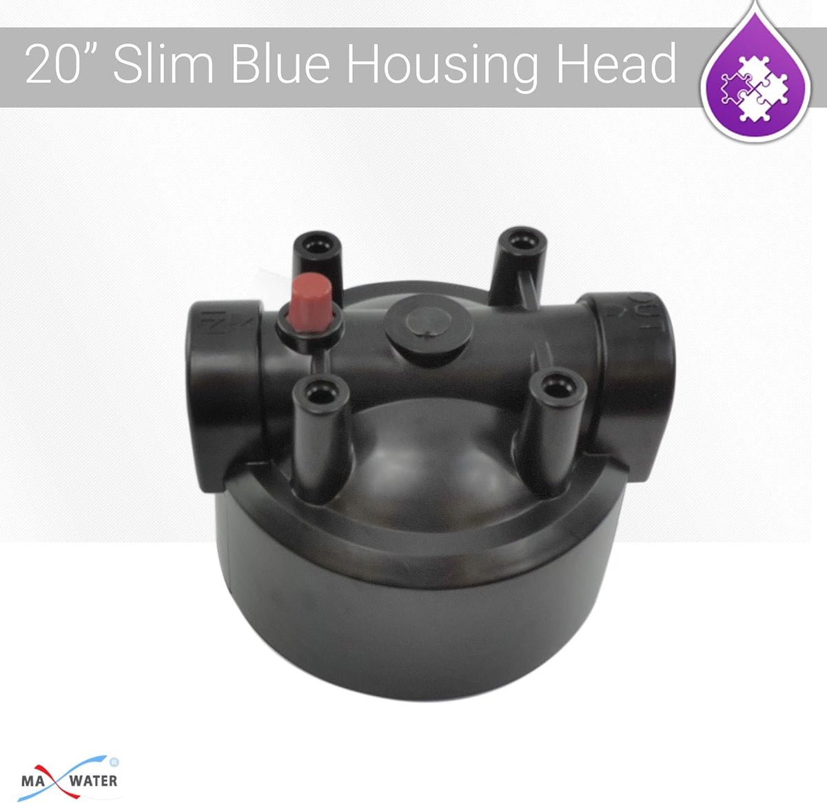 20 x 2.5 Slim Blue Whole House Water Filter System with Sediment Carbon CTO Filters V9518