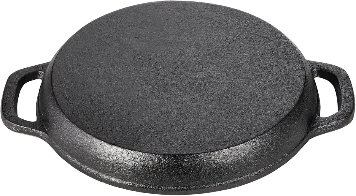 Black 8-edges Non Stick Cast Iron Skillet I543