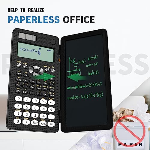 Pink 991ES MAX Foldable Scientific Calculator with Notepad 417 Function Solar Energy Y59189