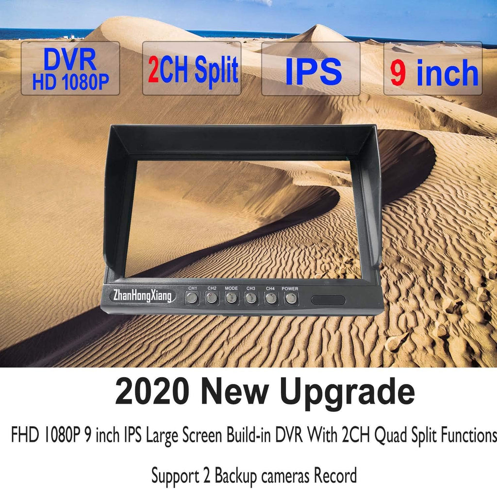 IP69 Waterproof HD 1080P Rear View Camera and 9 IPS Monitor System V66512